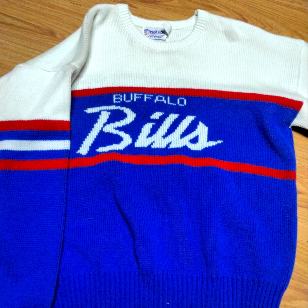 RARE Vintage Buffalo Bills Proline Cliff Engle Sweater XL